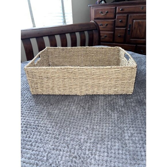 Square Nesting Wicker Baskets with Handle - Picture 6 of 14